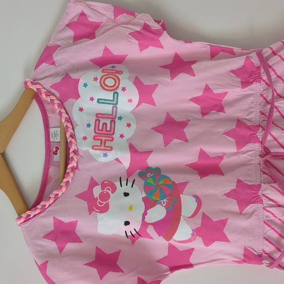 Hello Kitty Pink and White Starry Tunic Top Girls 14-16 - Picture 2 of 4